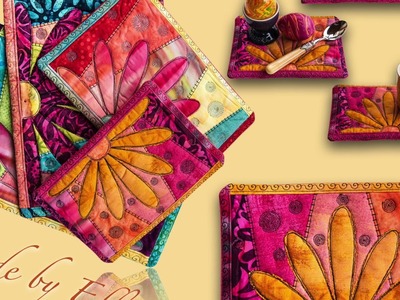 Stickdatei Crazy Patchwork MugRug ITH