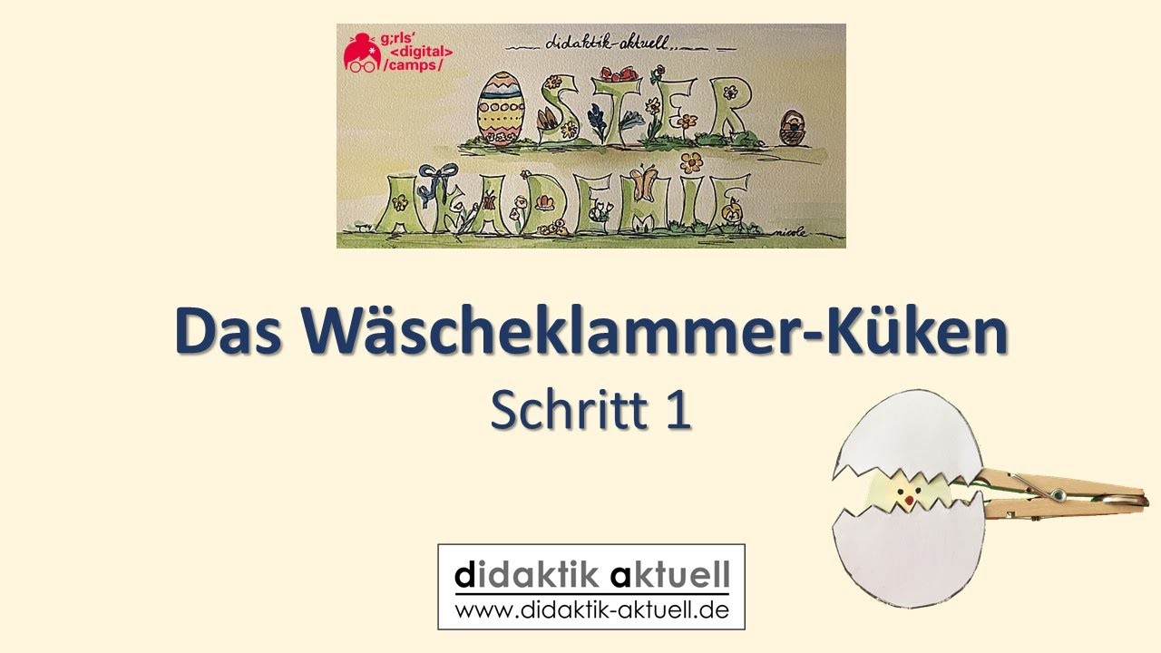 Wäscheklammer-Küken basteln - Schritt 1