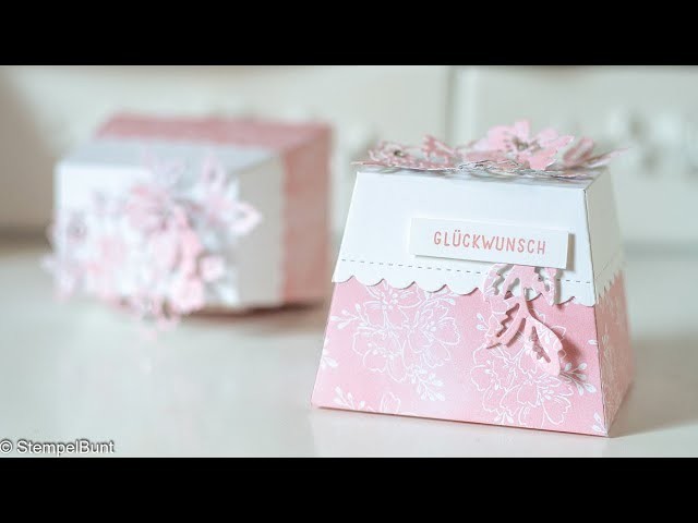 ANLEITUNG Elegante TRAPEZBOX -  "Handgemalte Blüten" -  Stampin'Up!®
