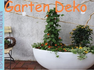 Bepflanzung mit Rankhilfe | Sommer Deko für Garten, Balkon und Terrasse