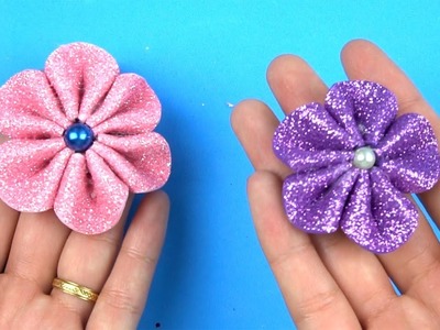 Blumen aus moosgummi - Blume basteln - Geschenke selber machen | DIY Bastelideen