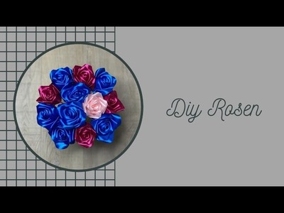 DIY Blumen aus Satinband #kanzashi #diy #rosen #flowers