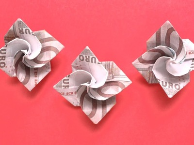 Einfache Origami ROSE BLUME Geldgeschenk GELD FALTEN | Easy Money ROSE | Tutorial by Euro Origami