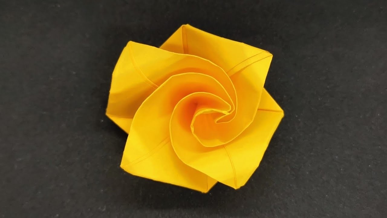 Einfache Origami Rose falten - Origami Rose easy - Origami Tutorial