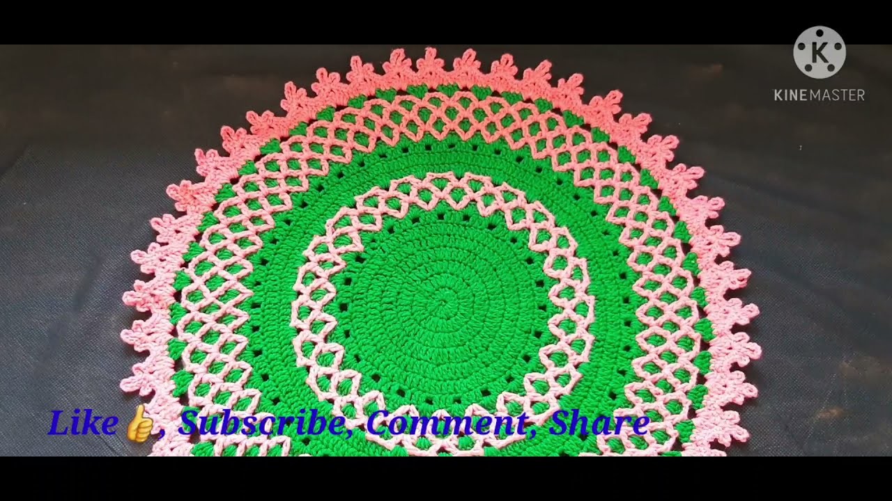 Handmade Crochet Thalpose. Woollen Rumal