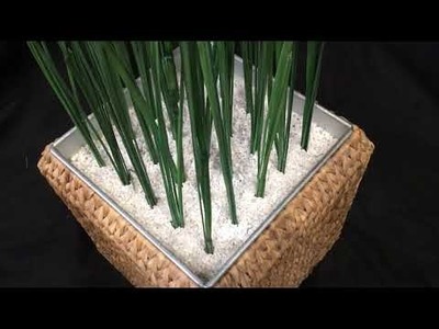 Inspiration #3 - Einsatz für Dekogras in einem Pflanzenkübel (DIY)
