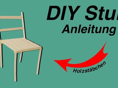 STUHL basteln aus HOLZSTÄBCHEN - DIY - Allerlei Channel