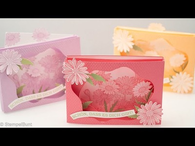 ANLEITUNG - Effektkarte - Diorama-Karte "Daisy Garden" mit Stampin'Up!® (cm+inch)