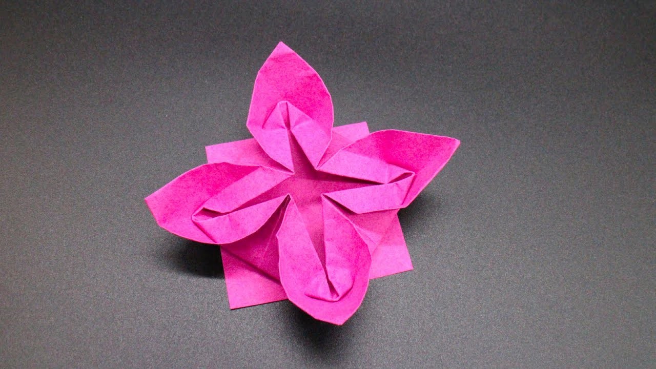 Basteln mit Papier Blume Lotusblüte DIY Deko für Frühling, Ostern, Muttertag & Geburtstag W+