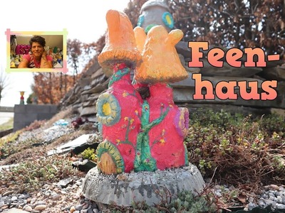 DIY, großes Feenhaus aus leeren Flaschen, Bastelanleitung, Fairy House