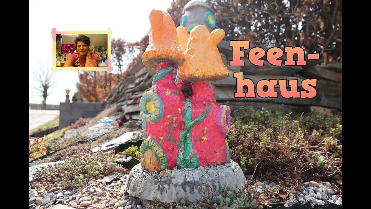 DIY, großes Feenhaus aus leeren Flaschen, Bastelanleitung, Fairy House