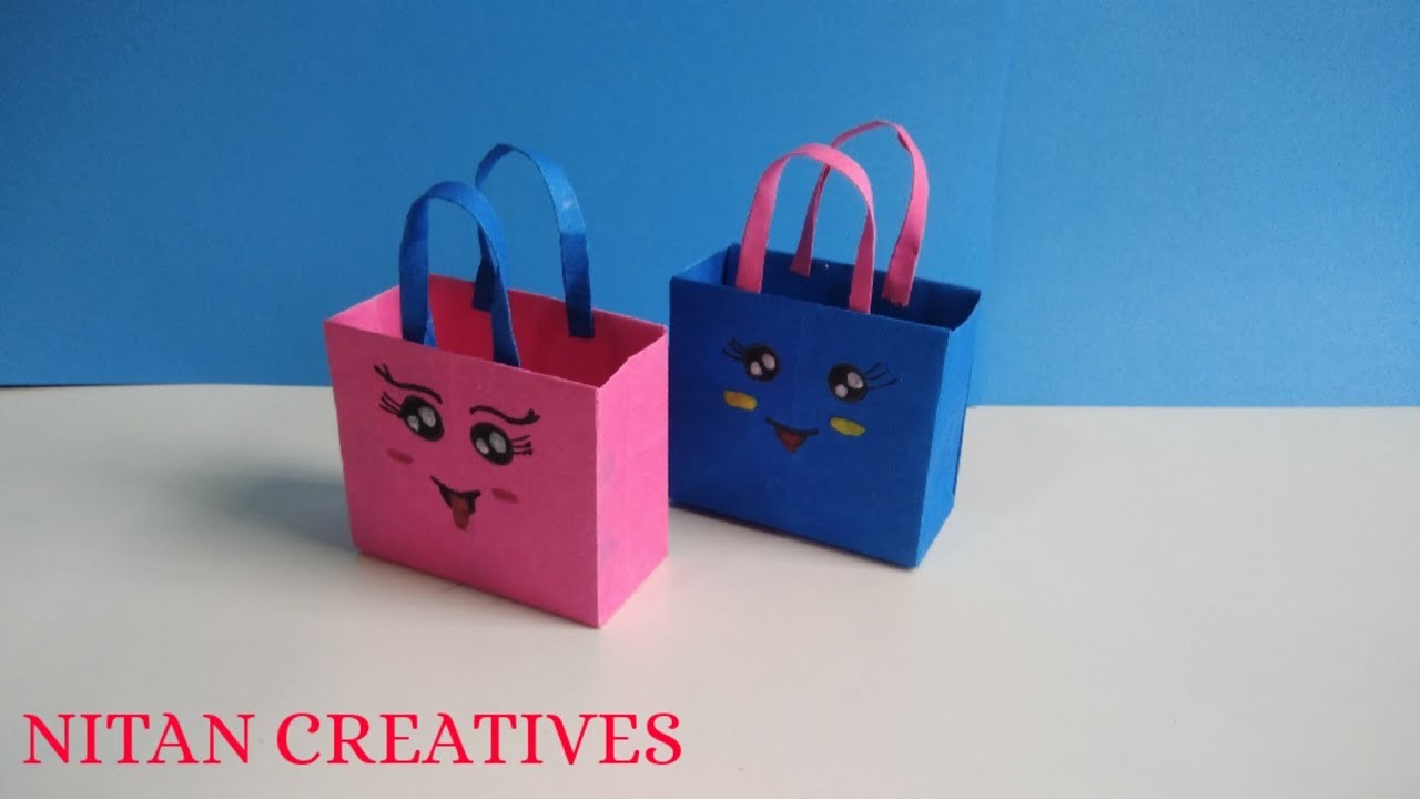 DIY Origami paper bag||how to make handbag#paper craft
