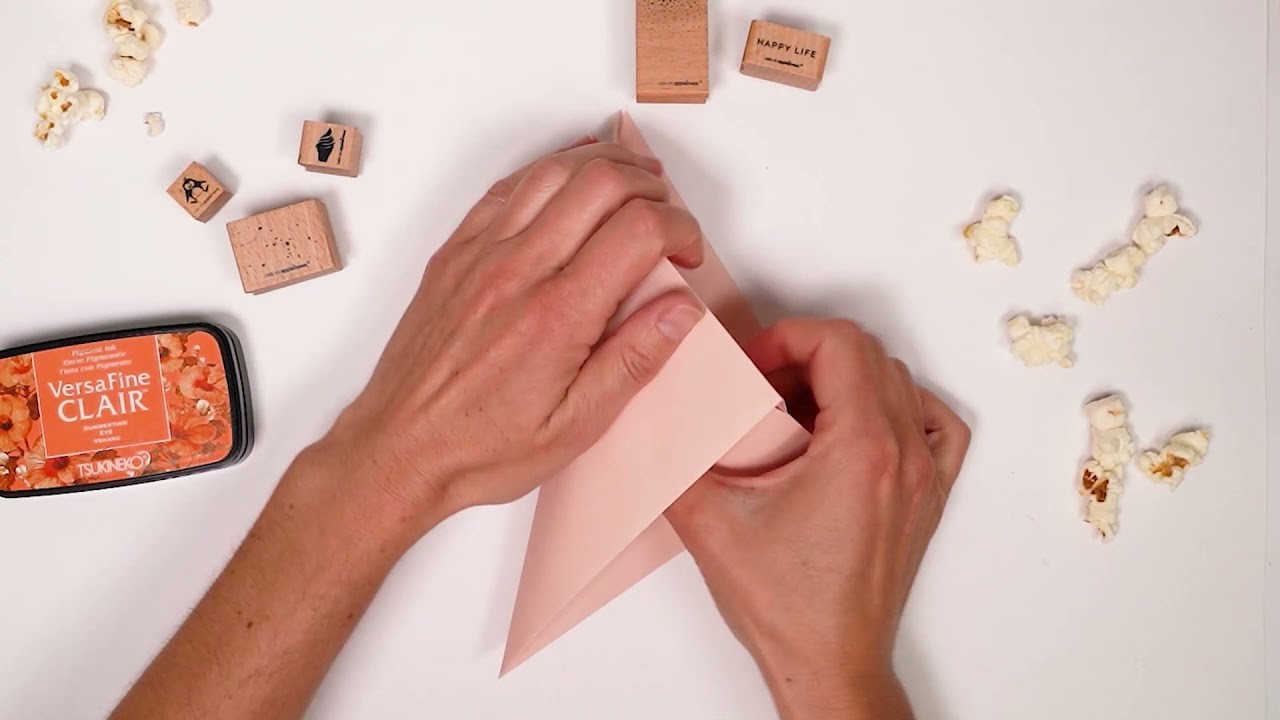 DIY Stamping Tutorial - selbstgemachte Popcorntüte