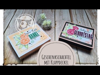 Geschenkschachtel mit Klappdeckel - Kunstvoll Koloriert