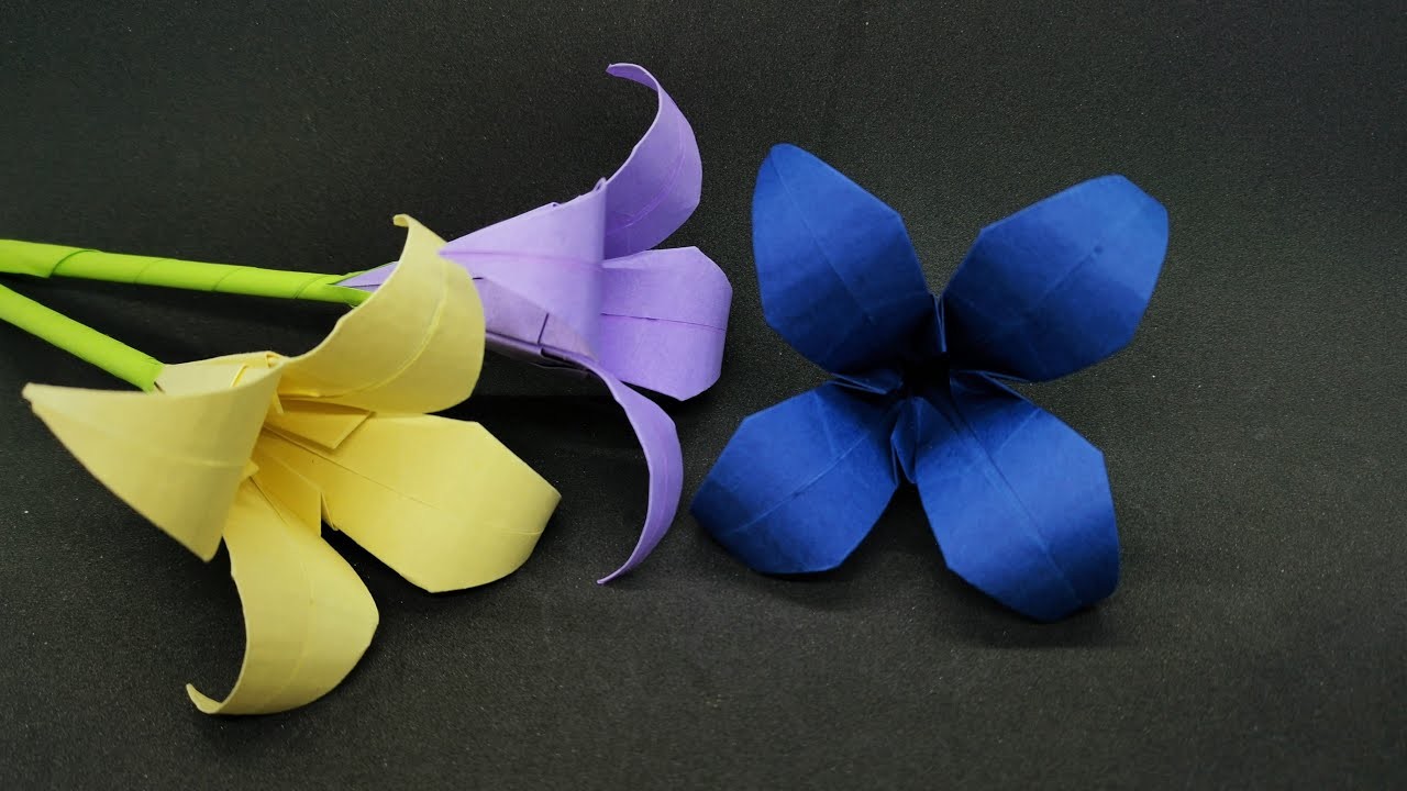 Origami Lilie - DIY Origami Flower Lily