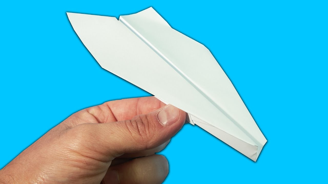 Papierflieger selbst basteln. Papierflugzeug falten. Beste Origami Flugzeug