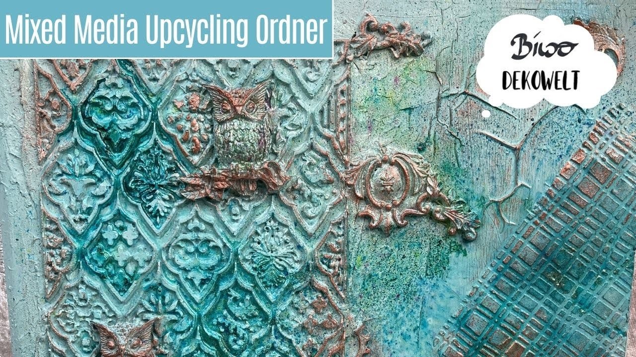 #Upcycling Ordner Mixed Media .  das Ergebnis aus dem Livestream