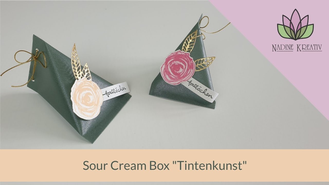 Anleitung Sour Cream Box "Tintenkunst" - Stampin' Up! Verpackung basteln