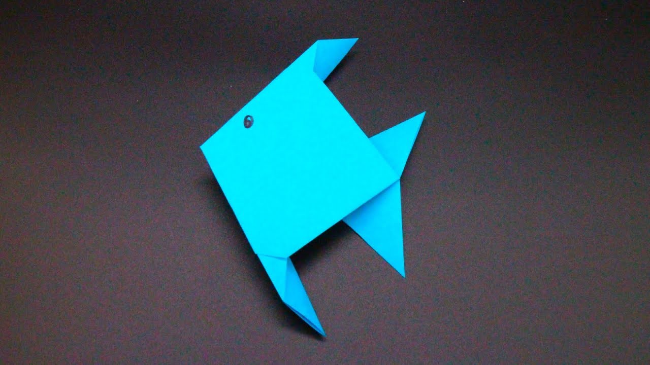 Basteln mit Papier Fisch Origami DIY Deko Geburtstag, Urlaub & Sommer W+