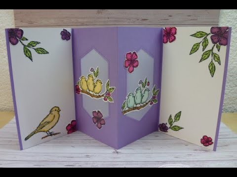 Frühlingshafte Windlichtkarte I Stampin´Up! I Frei wie ein Vogel