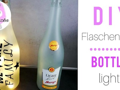 LED Flaschenlicht-DIY-Balkon gestalten-Geschenk zum Jahrestag-Balkon Idee-bottle light-Balkon Licht
