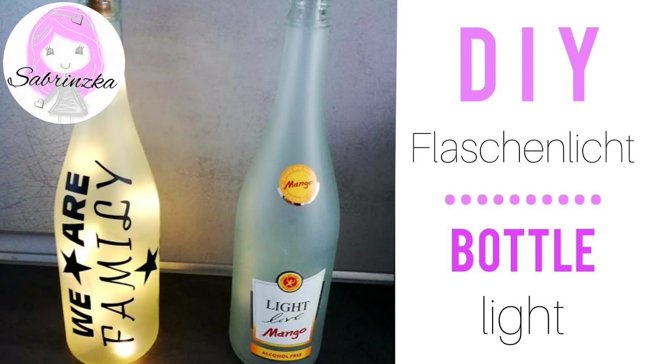 LED Flaschenlicht-DIY-Balkon gestalten-Geschenk zum Jahrestag-Balkon Idee-bottle light-Balkon Licht