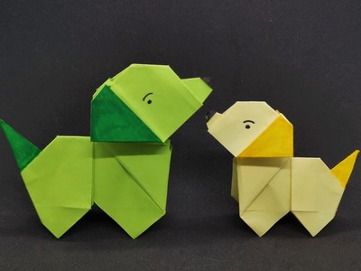 Origami Hund falten mit Papier - Hund basteln - DIY Paper Dog - оригами