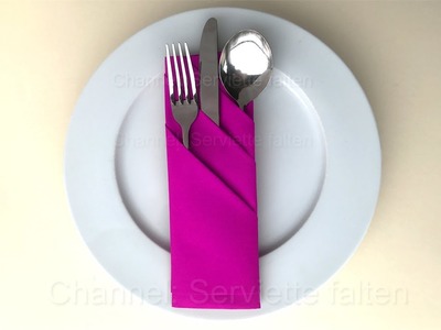 Servietten falten: Bestecktasche - Einfache Anleitung zum Servietten falten für Geburtstag, Hochzeit