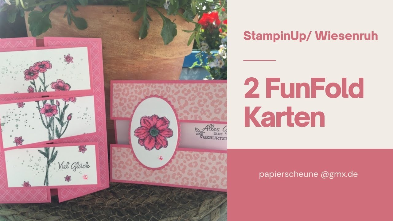 WIESENRUH. StampinUp. 2 FunFold Karten mit dem Stempelset