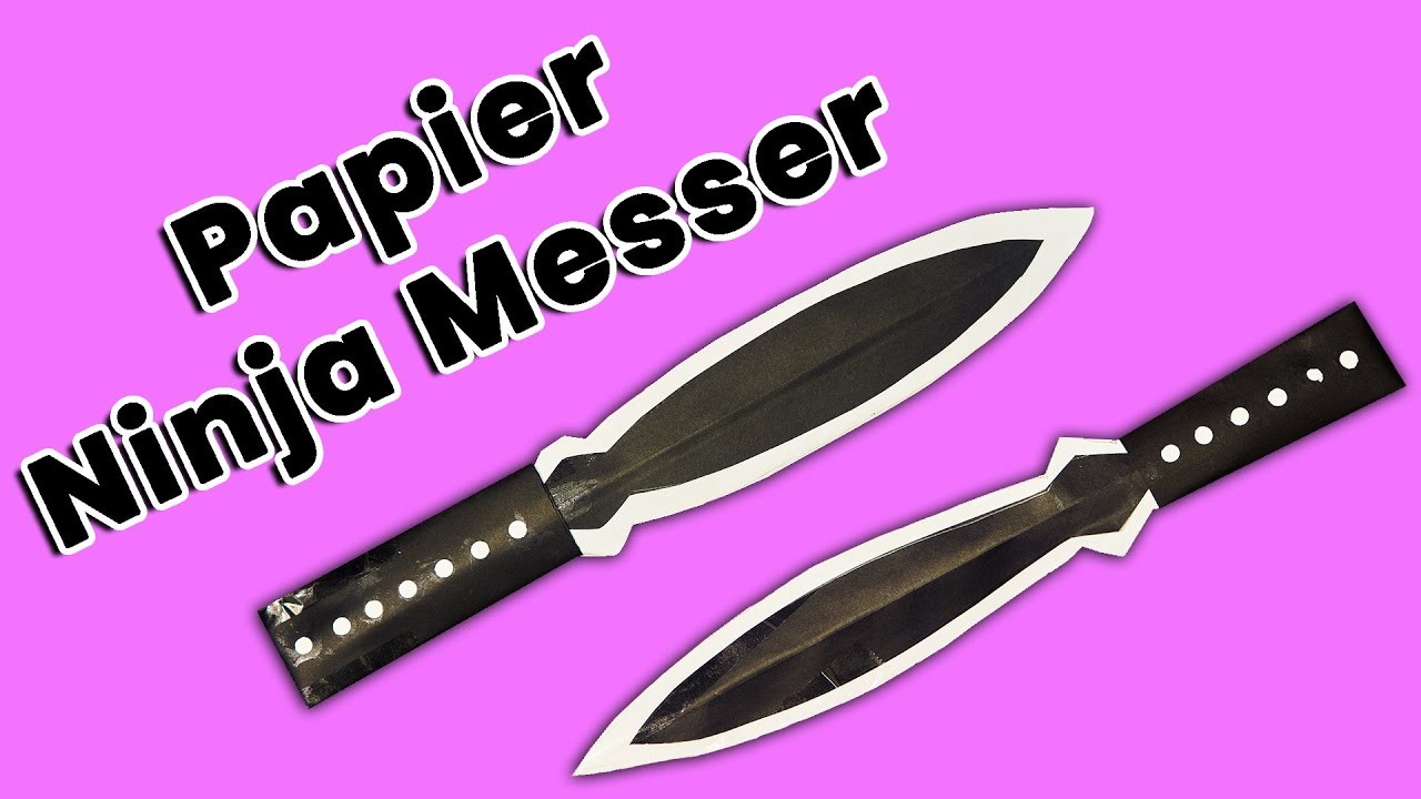 Basteln mit Papier: Wie man Messer aus Papier. Origami-Messer. Bastelideen