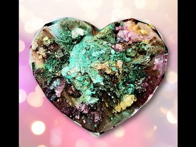 Federeffekt in Epoxidharz.  Ein nicht so ganz gelungener Versuch ????‍♀️???????? Feathery effect in Resin ????????