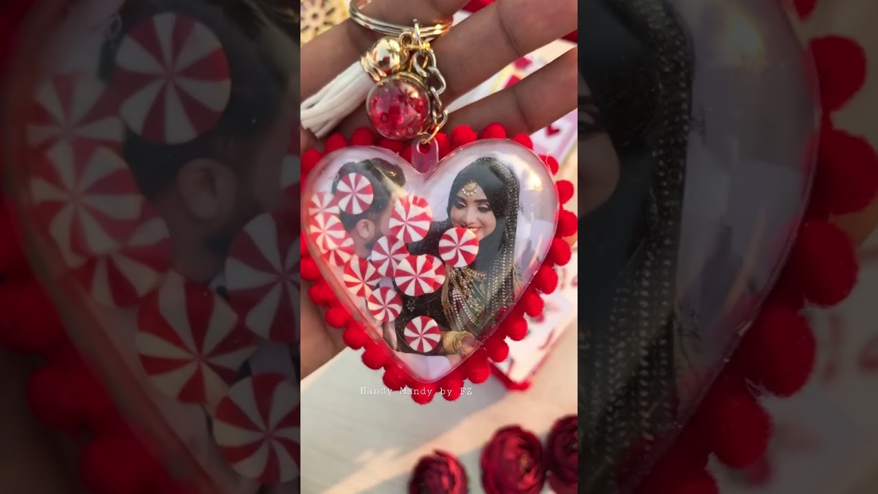 Heart dome keychain|Handmade gift|            #shorts