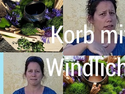 Korb mit Windlicht- DIY