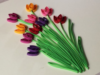 Tulip flowers#Quilling paper art