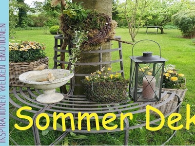 Bepflanzte Sitzecke mit Sommerblumen | Sommer Deko für Balkon, Garten und Terrasse