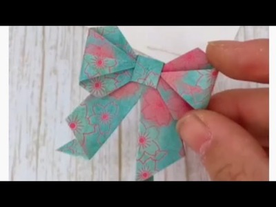 DIY Origami Paper Bow.