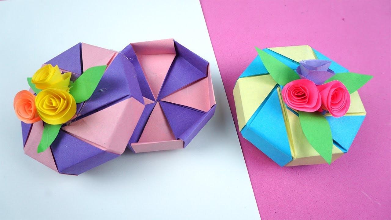 Geschenkbox basteln einfach - Basteln mit papier - DIY Bastelideen