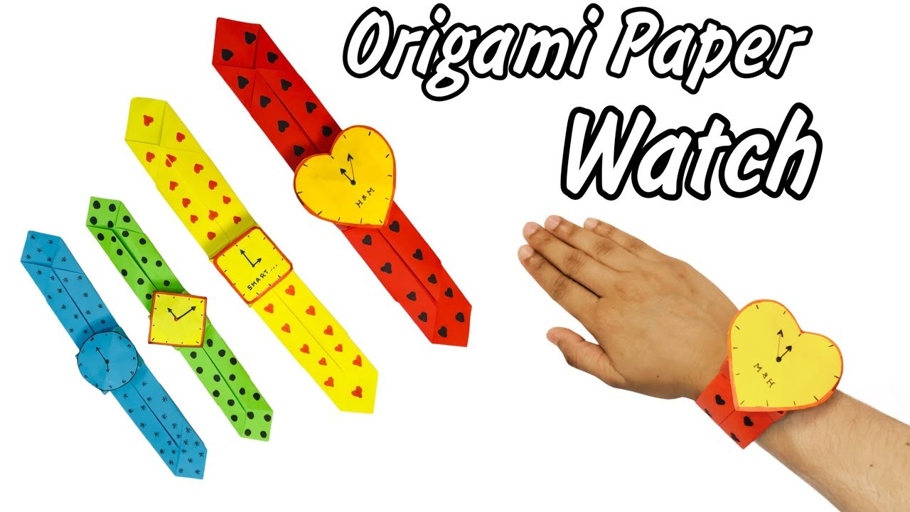 How to make easy paper watch | DIY | Easy Origami Paper Watch | Origami Bracelet | Kids Craft Idea