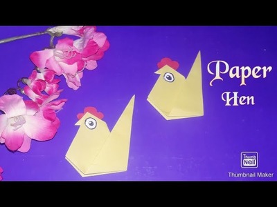 Origami Paper Hen || Diy Handmade Beautiful Paper Hen