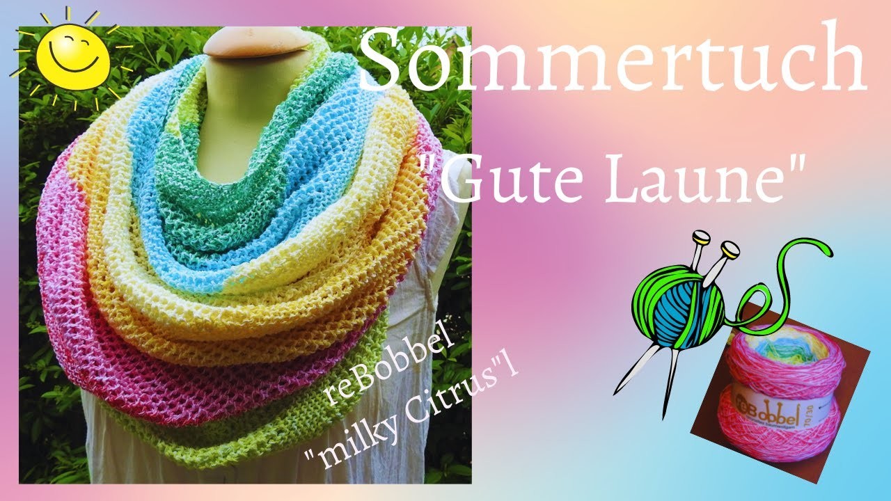 Sommertuch "Gute Laune". reBobbel- milky Citrus