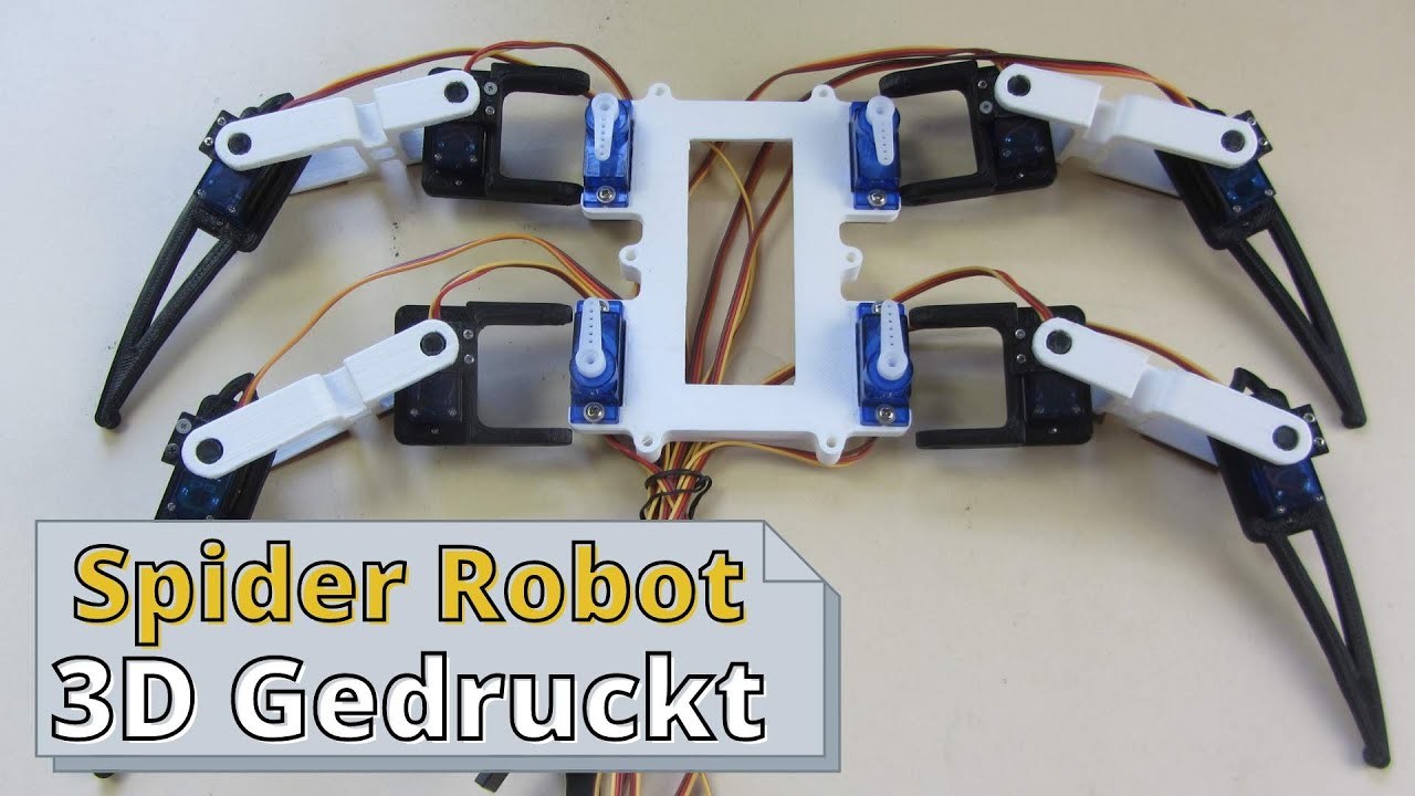 Spinnenroboter mit Servomotoren selber bauen | Teil 1