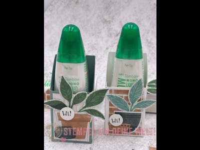 Videotutorial zu dem Organizer für Kleber. Gestaltet mit der Stampin' Up! Produktreihe Pflanzecke.