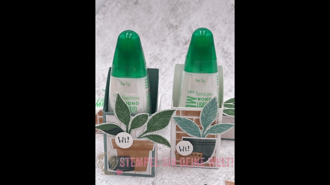 Videotutorial zu dem Organizer für Kleber. Gestaltet mit der Stampin' Up! Produktreihe Pflanzecke.
