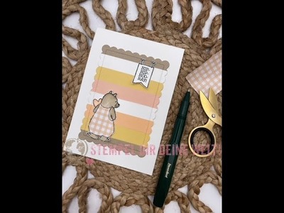 Videotutorial zur Bärchenkarte mit zwei Techniken. Gestaltet mit Stampin' Up! Produkten.