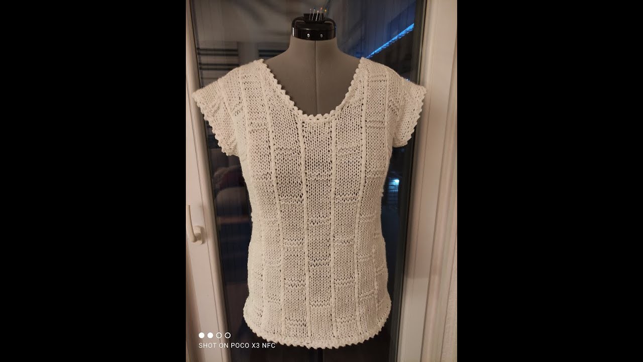 Weißer Sommerpulli mit Addi Express Kingsize