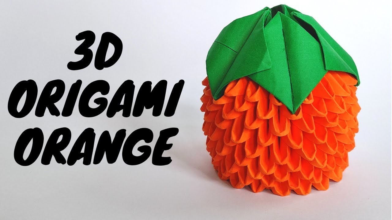 3D origami ORANGE | How to make a modular orange