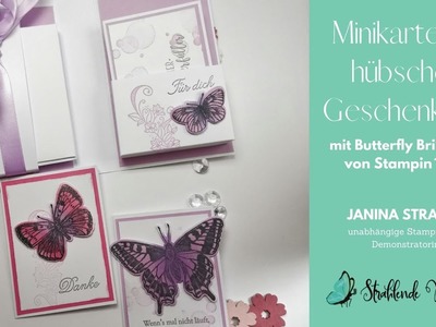 *** GESCHENKESET*** Minikarten in hübscher Geschenkverpackung mit Butterfly Brilliance