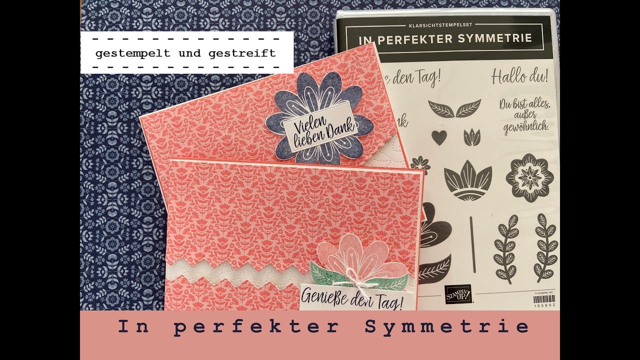 In perfekter Symmetrie | Basic-Bordüren | Gesticktes Laub | Karte mit Durchblick | Stampin´Up!