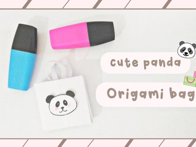 Origami bag | panda ???? origami | origami art | paper craft | @THECRAFTYANGELS | kawaii | chibi