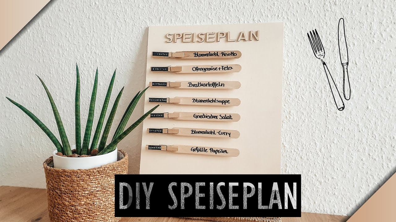 DIY Speiseplan im Bohostyle ganz einfach selber machen